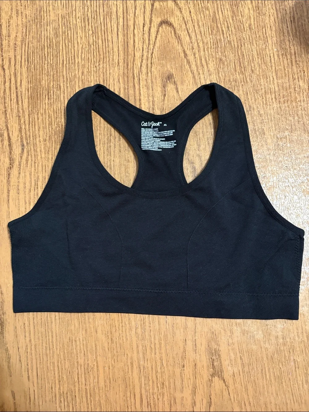 Cat & Jack Black and White Racerback Sports Bra Duo